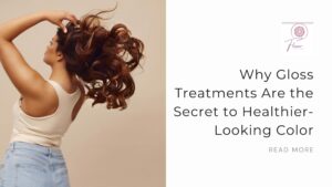 Healthy-looking hair with the business logo, blog title, and read more option.